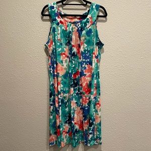 Floral Watercolor Swing Dress Size 14/16